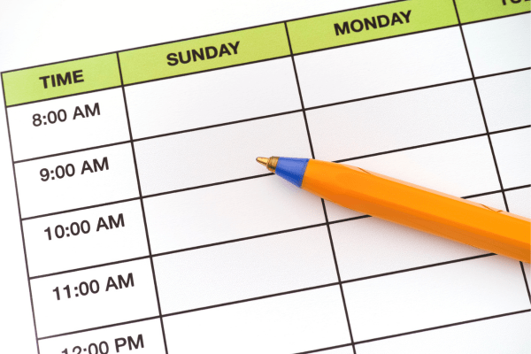 Cleaning Schedule Plan